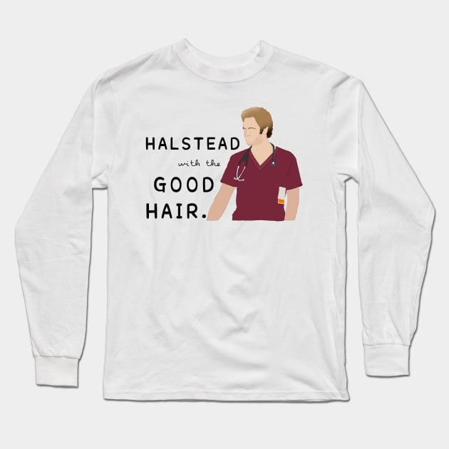 Halstead with the Good Hair Long Sleeve T-Shirt by Meet Us At Molly's